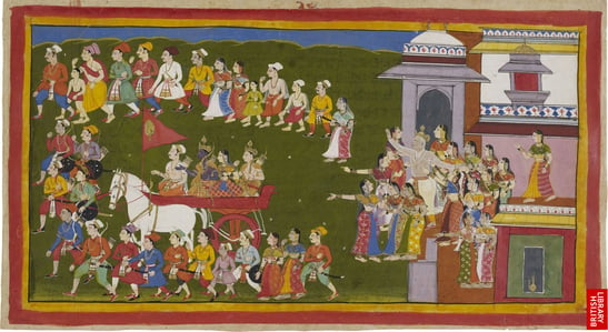 https://en.wikipedia.org/wiki/Ramayana#/media/File:Rama_leaving_for_fourteen_years_of_exile_from_Ayodhya.jpg